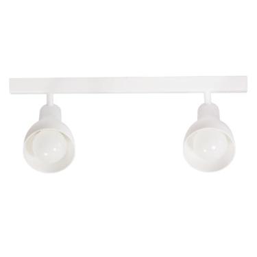 Imagem de Luminária Trilho Spot Duplo 2 Lâmpadas E-27 Cor:Branco
