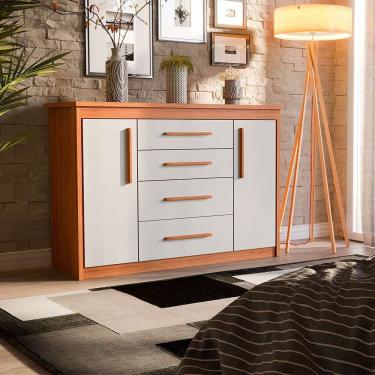 Imagem de cômoda elegance 2 pt 4 gv freijó wood e off white