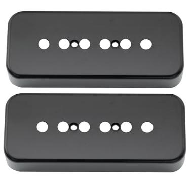 Imagem de Musiclily Pro Capa Captador P90 Soapbar de Plástico para Guitarra EUA Les Paul,Preto (2 Peças)