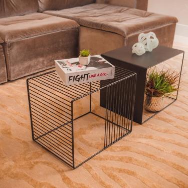 Imagem de Mesa de Centro Murilo Estilo Industrial Ambiente Principal Escritório Preto