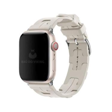 Imagem de Pulseira Fecho Single Tour Silicone Compatível com Apple Watch - Baú d