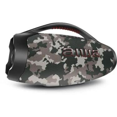 Imagem de Caixa de Som Boombox Plus AIWA BBS-01B 200W 30H IP66 USB, Cinza camufl