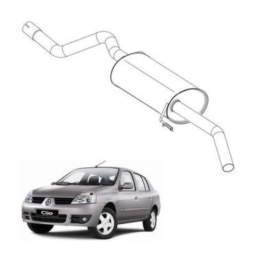Imagem de Escapamento Silencioso Traseiro Clio Sedan 1.6 16V 2010 2011 - Pioneir