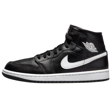 Imagem de Nike Tênis feminino Air Jordan 1 Mid, preto/preto/branco e preto, 34