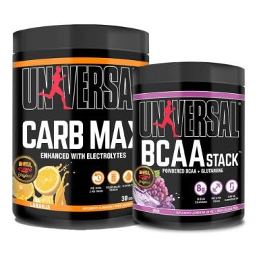 Imagem de Kit Carb Max 600g + BCAA Stack 250g - Universal, LARANJA, GG