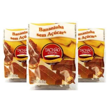 Imagem de Bananinha Sem Acúcar Tachão De Ubatuba 200G 3 Unidades, Banana, 200g