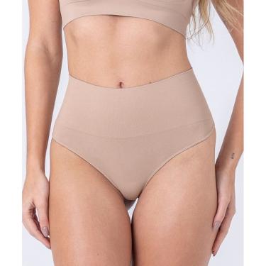 Imagem de Calcinha fio dental sem costura, cintura alta, com reforço na barriga