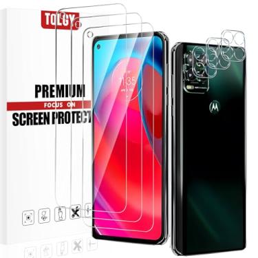 Imagem de TQLGY Pacote com 3 protetores de tela para Motorola Moto G Stylus 5G 2021 com 3 protetores de lente de câmera, vidro temperado Ultra HD, dureza 9H, antiarranhões, sem bolhas, compatível com capas,