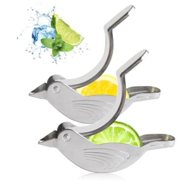 Imagem de HyzaPhix 2 peças de espremedor de limão, espremedor manual de limão, espremedor de limão portátil, em forma de pássaro, espremedor manual para laranja, limão, romã (2 peças)