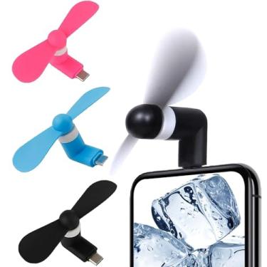 Imagem de Draduo Mini ventilador USB tipo C - 3 peças tipo C pequeno ventilador para telefone, ventiladores para Samsung Galaxy Note A12 A10 A9 Star S22 S21 S10e S9 A9s, Huawei P30 e mais - acessórios de verão