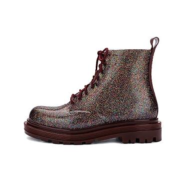 Imagem de Melissa Coturno Jelly Combat Bota militar feminina, Glitter multicolorido, 35