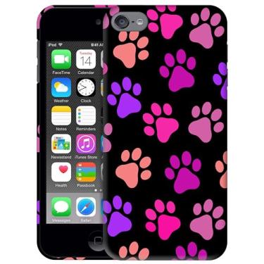 Imagem de Generic Capas SM Capa para iPod Touch 7, iPod Touch 6, Capa para iPod Touch 5 - Design de impressão de pata de cachorro sem costura impressa em 3D, capa de plástico rígido para iPod Touch 7/6/5.