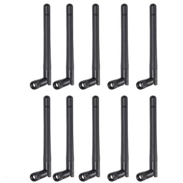 Imagem de Bingfu Antena macho MIMO RP-SMA de banda dupla WiFi 2,4 GHz 5,8 GHz 5,8 GHz 3dBi (pacote com 10) para roteador WiFi, placa de rede sem fio, adaptador USB, câmera IP de segurança, vigilância por vídeo