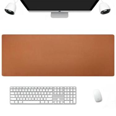Imagem de Deskpad Gamer Em Couro 100X30Cm + Porta Copo - Genertoy