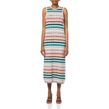 Imagem de Paul Smith Vestido de malha listrado feminino, Marfim, P