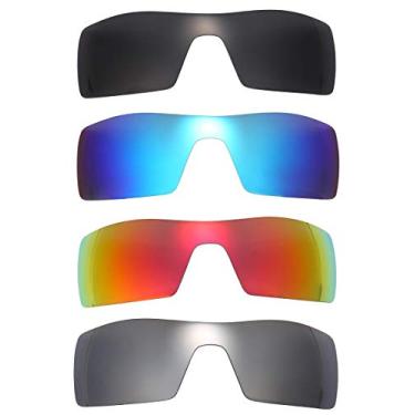 Imagem de NicelyFit 4 pares de lentes polarizadas de reposição para óculos de sol Oakley Oil Rig armação de vidro, 4 cores, Oil Rig