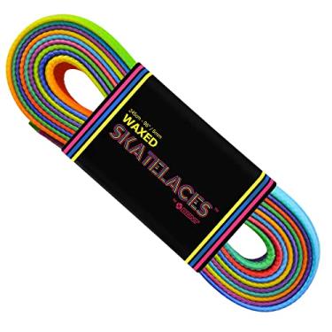 Imagem de Skates Waxed Laces - 6mm & 8mm - 47" 71" 79" 96" 108" - Rainbow Hunt (6mm Wide / 108 inch / 275cm)