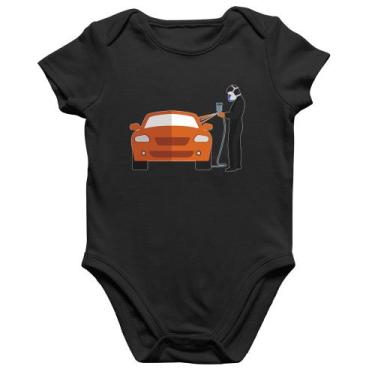 Imagem de Body Bebê Algodão Pintor Automotivo - Foca na Moda, Preto, G