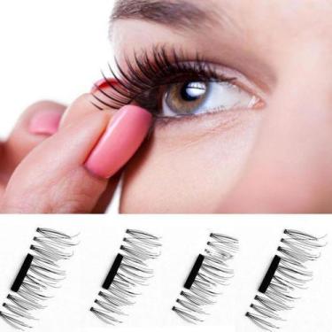 Imagem de Cílios Postiços Natural Eye Lashes Extensão Handmade 4 Pcs / 1 Par Mag