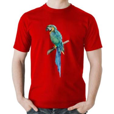 Imagem de Camiseta Algodão Arara Azul - Foca na Moda, Vermelho, GGG