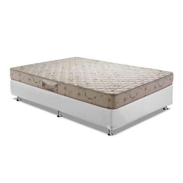Imagem de Conjunto: box branco + colchão cannes densidade 33 herval casal 138x18