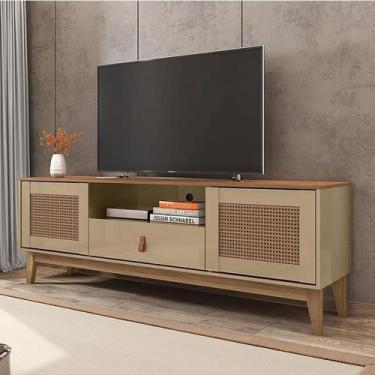 Imagem de Rack para tv até 60 polegadas esmeralda casa d champagne/cedro - Villa