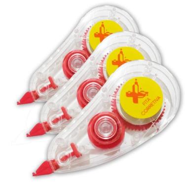 Imagem de Kit 3 Corretivos Em Fita Escolar 5mm X 6m - Maxprint - 3 Unidades