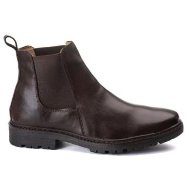 Imagem de Butina Chelsea em Couro Masculino - AC Ferraz Boots, Marrom, 41