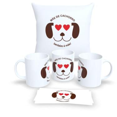 Imagem de Kit Com Almofada 30x30cm e Caneca de Porcelana dia das Mães - Estampa 