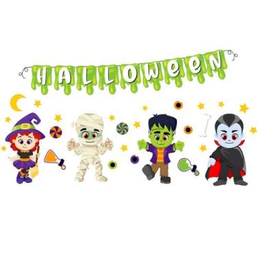 Imagem de Kit painéis decorativos halloween cute piffer assustador - 36 itens