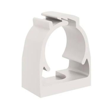 Imagem de Abraçadeira Grampo Click 3/4 Eletroduto Condulete Branca - Masster Plá