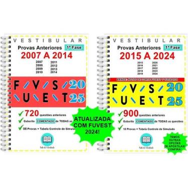 Imagem de Fuvest 1ª Fase Provas 2007 a 2024 Gabarito Comentado - Sala Do Estudan