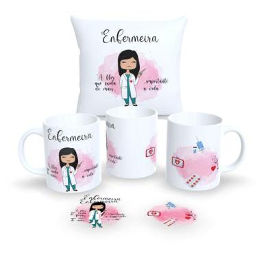Imagem de Kit Com Almofada 30x30cm e Caneca de Porcelana Profissões Fofas - Esta