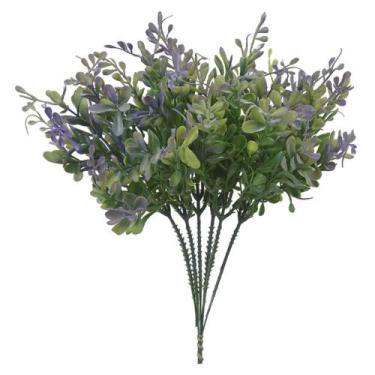 Imagem de FOLHAGEM PICK DECORATIVO PLASTICO X9 VERDE PURPURA 25cm - Flor Arte