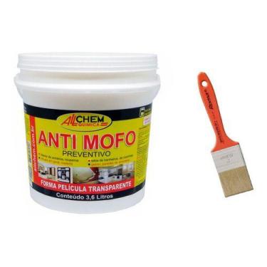Imagem de Anti Mofo Allchem 3,6lt Preventivo + Pincel 2 Polegadas - Allchem Quim
