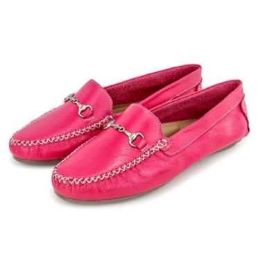 Imagem de Mocassim Feminino Casual Couro Legitimo Granado - 460 - Rosa, 35