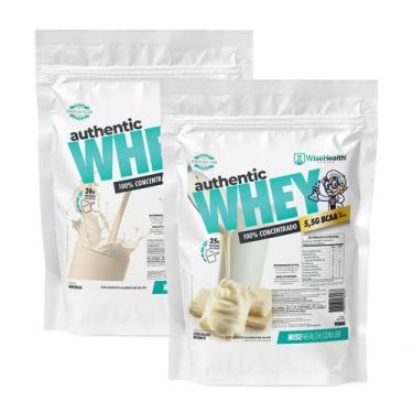 Imagem de Kit 2 Authentic Whey 900g Natural + Chocolate Bco - Wise - WiseHealth