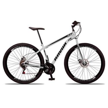 Imagem de Bicicleta para Passeio Aro 29, 21V Aço Susp T. Shimano Ravok, Branco