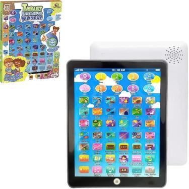 Imagem de Brinquedo Tablet Interativo Bilíngue 3 Art Brink Branco 24M+
