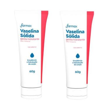 Imagem de Kit 2 Vaselina Sólida Hidratante Bisnaga 60g - Farmax