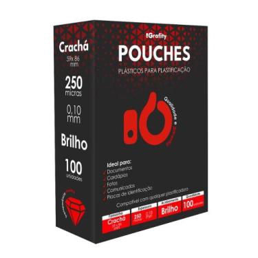 Imagem de Plástico Plastificação 100 Grafity 1 Crachá (59x86mm) 0,10mm 250 Micra