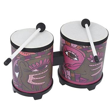 Imagem de F Fityle Tambores Bongo 10,16 cm e 12,7 cm Congas Tambores para Crianças Adultos Iniciantes Profissionais Madeira Instrumentos de Percussão Bongos para Crianças Adultos Iniciantes