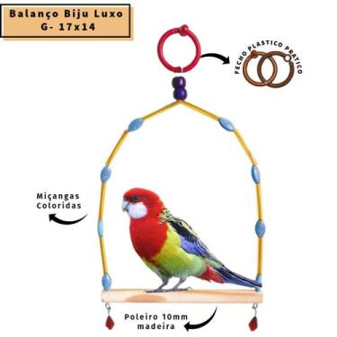 Imagem de Balanço Brinquedo Grande com Poleiro Birds Calopsita Agapornes - UP!