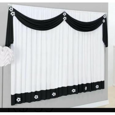 Imagem de Cortina De Malha gel Infantil 2 Metros Quarto De Menino Futebol - FELI