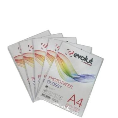 Imagem de Papel Fotográfico Foto 115g A4 Glossy 100 Folhas Evolut Brilhante - Ga