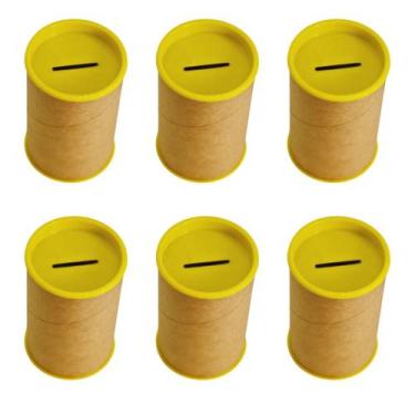 Imagem de 100 un. Cofre De Papelão Colorido - Cofrinho 10x6 - M&CA PLASTICOS, Am