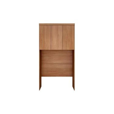 Imagem de Módulo de Quarto Rizon Armário Ponte Aéreo Solteiro /Linea c/ 3 Portas Cumaru - Novo Horizonte