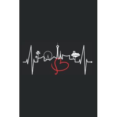 Imagem de Las Vegas Heartbeat: Notebook for Las Vegas Skyline Heartbeat Nevada Lover Sin City USA Las Vegas (Ruled Paper, 120 Lined Pages, 6" x 9") Gambling Skylines For Las Vegas Lover