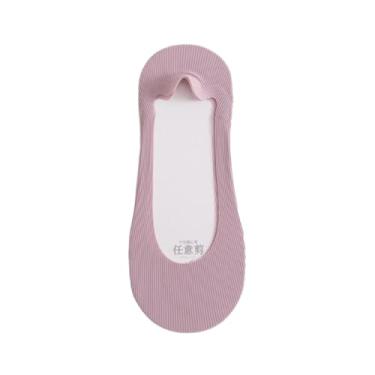 Imagem de chanstore 3 pares - Meias femininas invisíveis de seda gelo boca rasa verão finas silicone antiderrapante meias curtas - roxa;