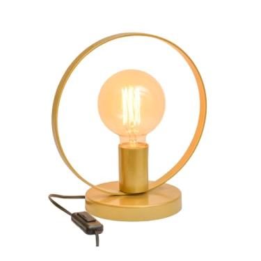 Imagem de Abajur Sala Quarto Luminária De Mesa Industrial Joy Arco E27 (Cobre)